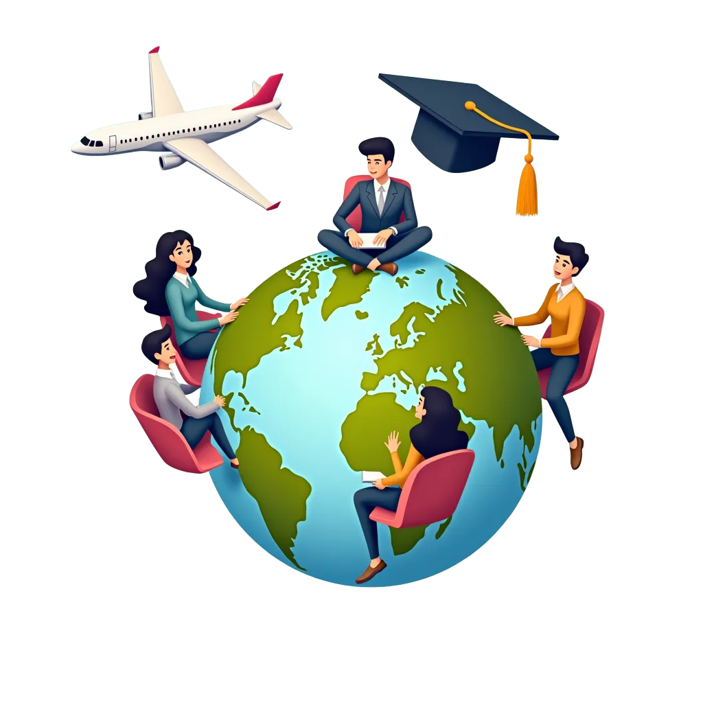 Students studying abroad